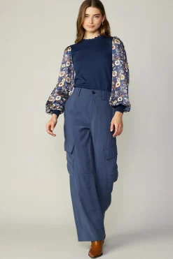 Sale Wide Leg Cargo Pant Women Pants