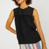 Best Yoke Detail Tank Top Women Sleeveless Tops