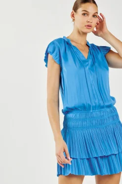 Best Zoey Pleated Mini Dress Women Mini Dresses