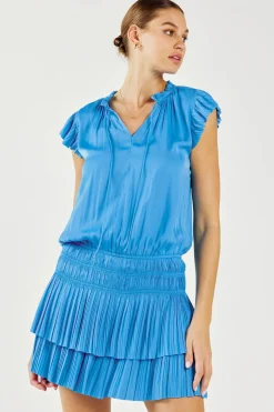 Best Zoey Pleated Mini Dress Women Mini Dresses
