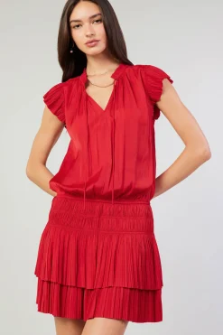 Fashion Zoey Pleated Mini Dress Women Mini Dresses