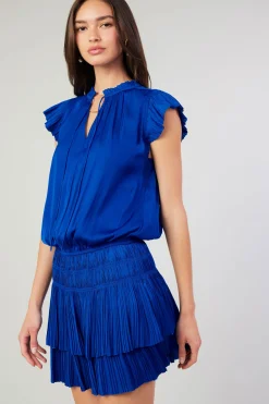 New Zoey Pleated Mini Dress Women Mini Dresses