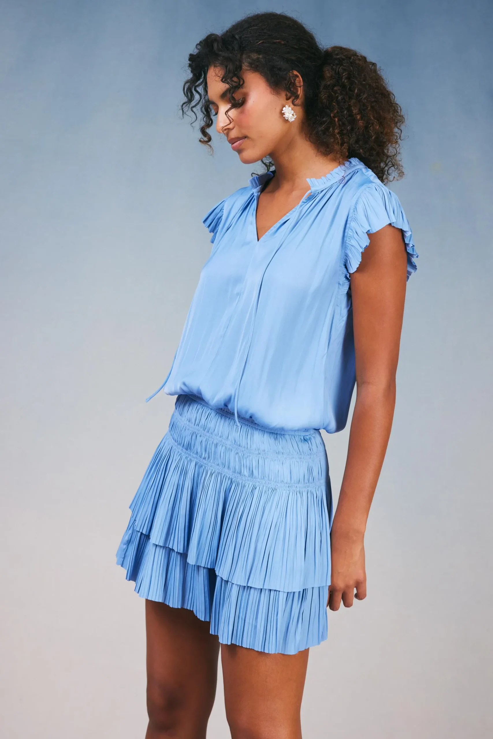 Sale Zoey Pleated Skirt Mini Dress Women Mini Dresses